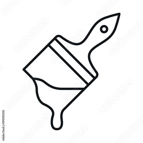 Vector design of a paint brush icon suitable for art projects and creative designs in digital formats