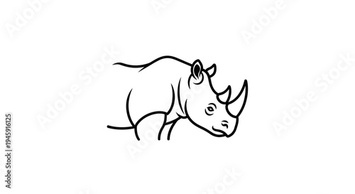 Rhinoceros animal mammal horn creature.