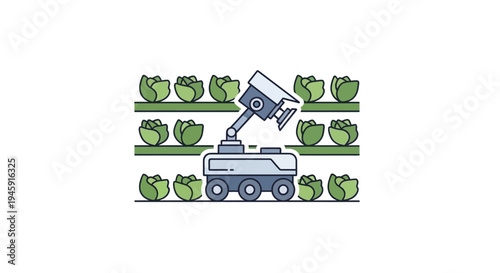 Robot Arm in Industrial Production Line.