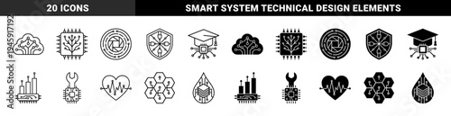 Hybrid Technology and Industry Symbols Featuring Microchip Integration with Cloud Shield Education Healthcare and Energy for Digital Transformation