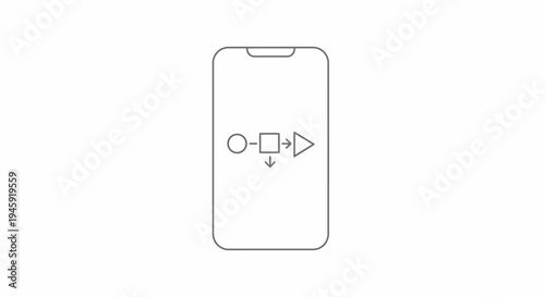 Smartphone with audio control icons.