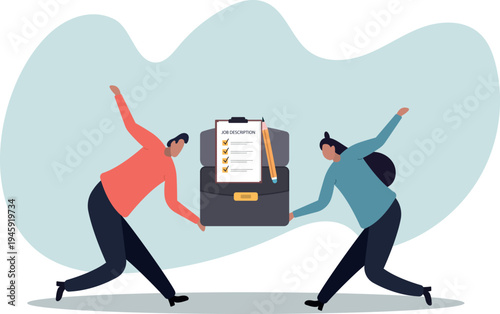 Job description, qualification and requirement for job position, working scope document, duty and responsibility for employment.human life and situation.