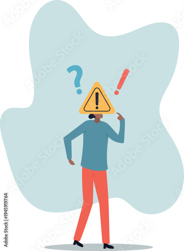 Concern or doubt to make decision, worried for problem or issue, attention or challenge ahead, distrust or trouble.human life and situation.