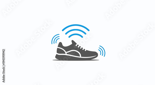 Smart athletic shoe with wireless connectivity.