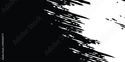 Smooth vector transition from black to white with straight broken lines. Modern vector background for transition
