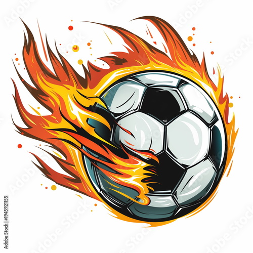 soccer ball in flames