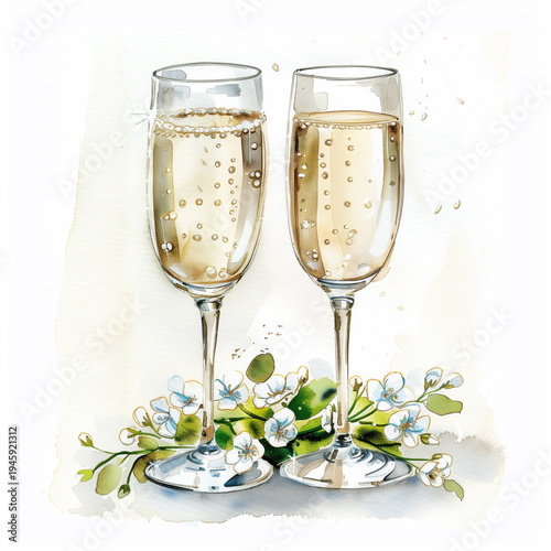 two glasses of champagne