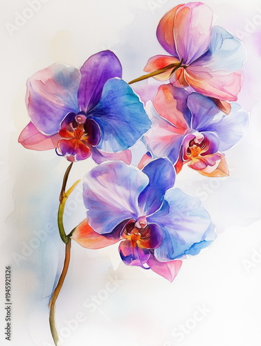 orchids on white