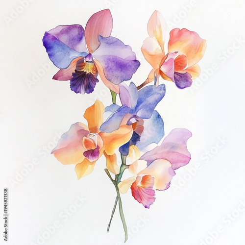 orchids on white