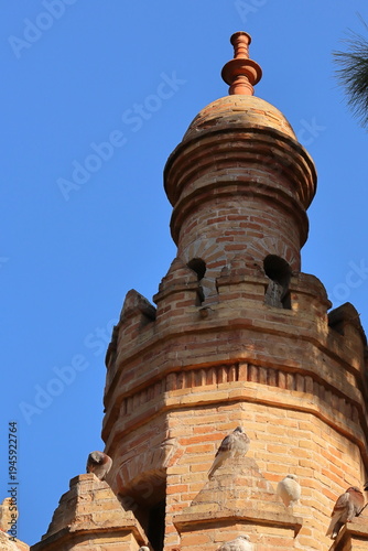 Villa Carmen's dovecote, a 20th-century construction, inspired by the Torre del Oro in Seville