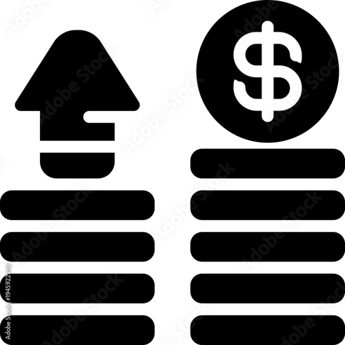 coin glyph icon. Strong and solid vector icon for websites, mobile interfaces, presentations, and visual branding. High quality and easy to edit.