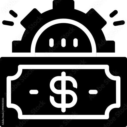 money management glyph icon. Strong and solid vector icon for websites, mobile interfaces, presentations, and visual branding. High quality and easy to edit.