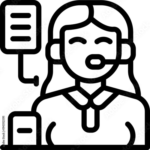 employee line icon. Clean and minimalist vector icon for websites, mobile apps, presentations, and logos. Fully scalable and customizable for any project.