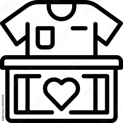 clothes line icon. Clean and minimalist vector icon for websites, mobile apps, presentations, and logos. Fully scalable and customizable for any project.