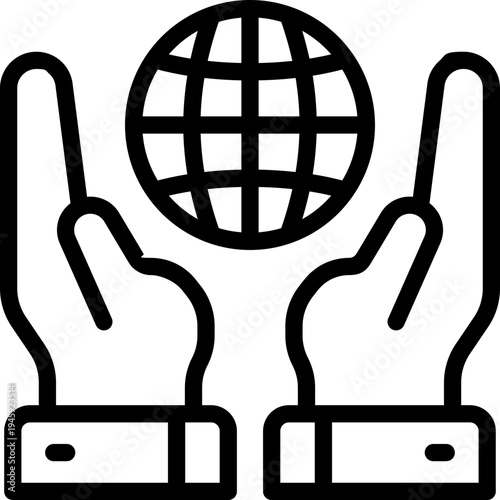 global help line icon. Clean and minimalist vector icon for websites, mobile apps, presentations, and logos. Fully scalable and customizable for any project.