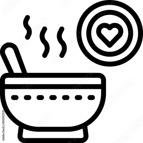 meal charity line icon. Clean and minimalist vector icon for websites, mobile apps, presentations, and logos. Fully scalable and customizable for any project.