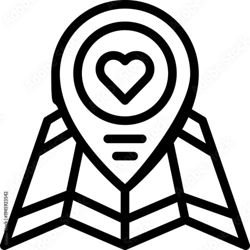 pin line icon. Clean and minimalist vector icon for websites, mobile apps, presentations, and logos. Fully scalable and customizable for any project.