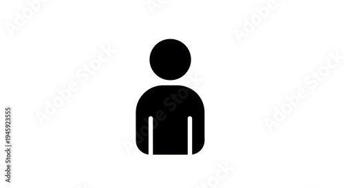 Simple Black Silhouette of a Person.