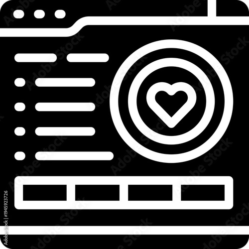 online charity glyph icon. Strong and solid vector icon for websites, mobile interfaces, presentations, and visual branding. High quality and easy to edit.