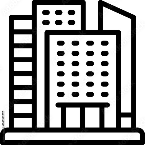 city line icon. Clean and minimalist vector icon for websites, mobile apps, presentations, and logos. Fully scalable and customizable for any project.