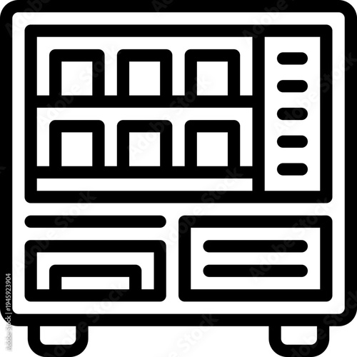 vending machine line icon. Clean and minimalist vector icon for websites, mobile apps, presentations, and logos. Fully scalable and customizable for any project.