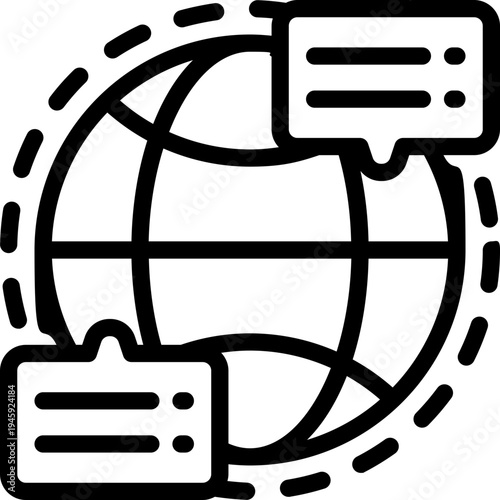 World line icon. Clean and minimalist vector icon for websites, mobile apps, presentations, and logos. Fully scalable and customizable for any project.