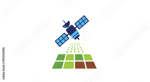 Satellite in Space Orbiting Earth.