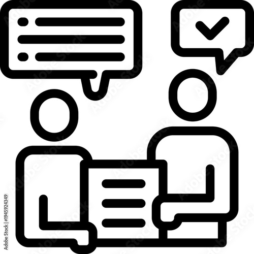 Assertive line icon. Clean and minimalist vector icon for websites, mobile apps, presentations, and logos. Fully scalable and customizable for any project.