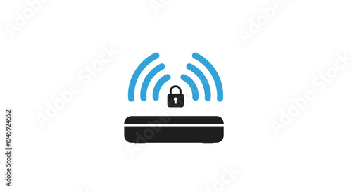Secure wireless router with lock.