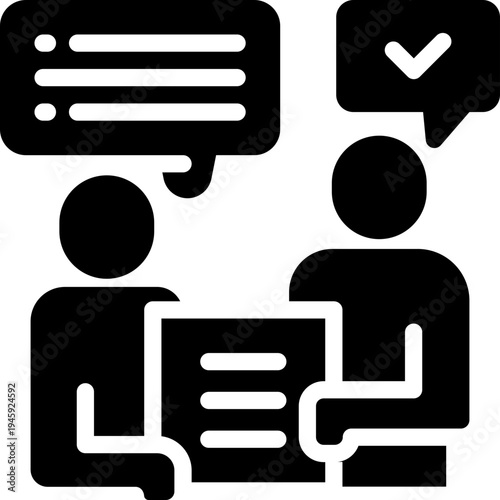 Assertive glyph icon. Strong and solid vector icon for websites, mobile interfaces, presentations, and visual branding. High quality and easy to edit.