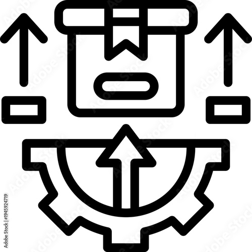 upgrade line icon. Clean and minimalist vector icon for websites, mobile apps, presentations, and logos. Fully scalable and customizable for any project.