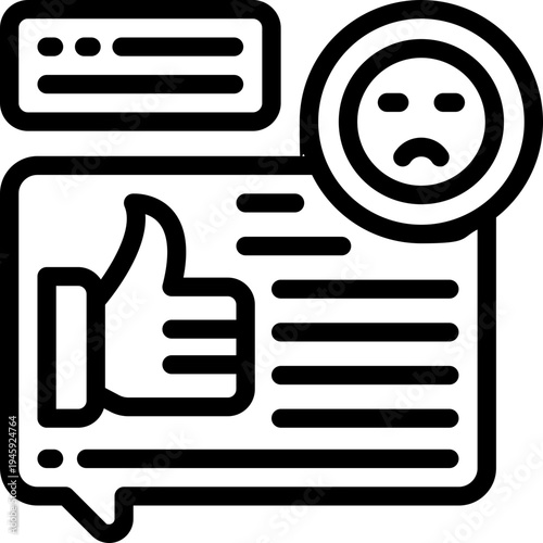 good review line icon. Clean and minimalist vector icon for websites, mobile apps, presentations, and logos. Fully scalable and customizable for any project.