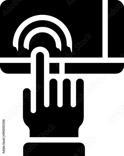 touchpad glyph icon. Strong and solid vector icon for websites, mobile interfaces, presentations, and visual branding. High quality and easy to edit.