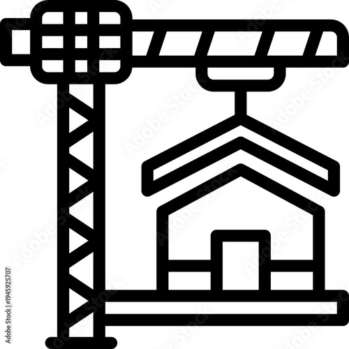 construction line icon. Clean and minimalist vector icon for websites, mobile apps, presentations, and logos. Fully scalable and customizable for any project.