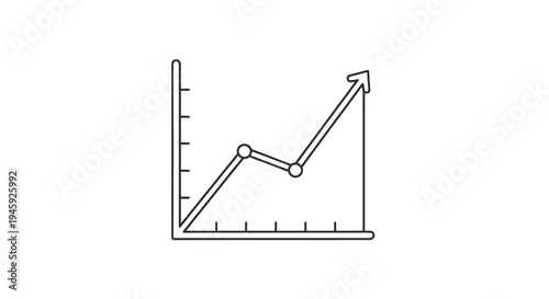 Simple Line Graph Showing Upward Trend.