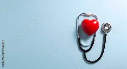 World health day promoting global health and wellness with stethoscope and heart