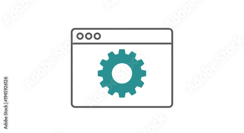 Simple Gear Icon in Browser Window.