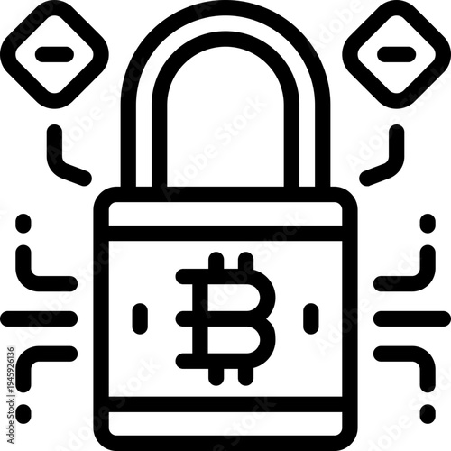 encryption line icon. Clean and minimalist vector icon for websites, mobile apps, presentations, and logos. Fully scalable and customizable for any project.