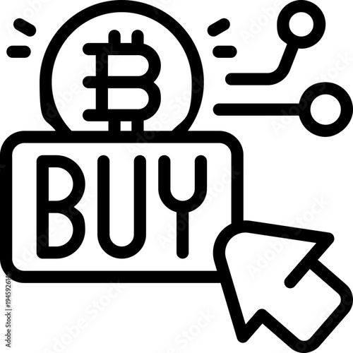 buy line icon. Clean and minimalist vector icon for websites, mobile apps, presentations, and logos. Fully scalable and customizable for any project.