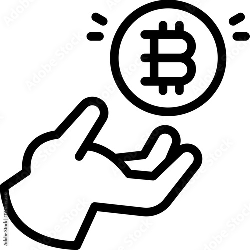 fintech line icon. Clean and minimalist vector icon for websites, mobile apps, presentations, and logos. Fully scalable and customizable for any project.