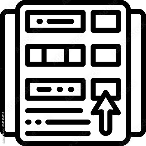 option line icon. Clean and minimalist vector icon for websites, mobile apps, presentations, and logos. Fully scalable and customizable for any project.