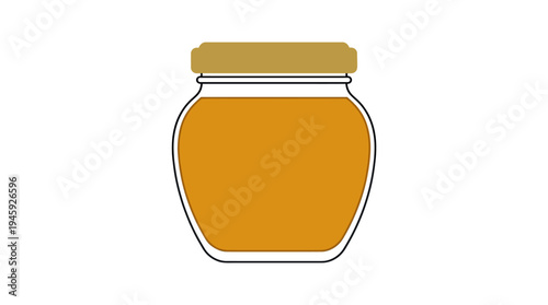 A jar of golden honey.