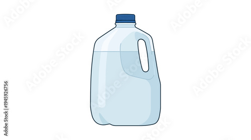 A large plastic bottle of water.