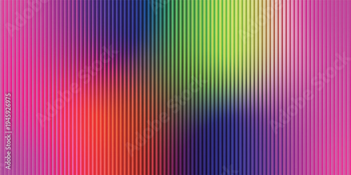 Vibrant Abstract Vertical Striped Gradient Background Vector with Blended Hues of Pink, Red, Orange, Blue, Green, and Purple for Modern Design