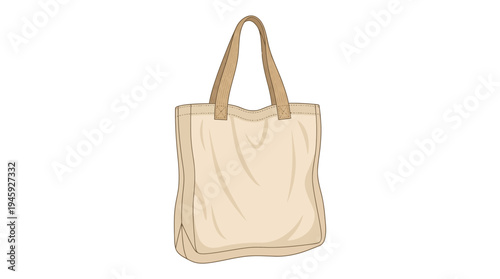 A beige canvas tote bag.