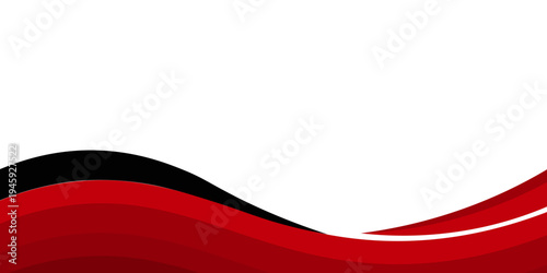 Cuadro en lienzo Vector red line background curve element with white space for text and message d