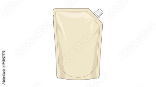 Soft drink pouch with spout.