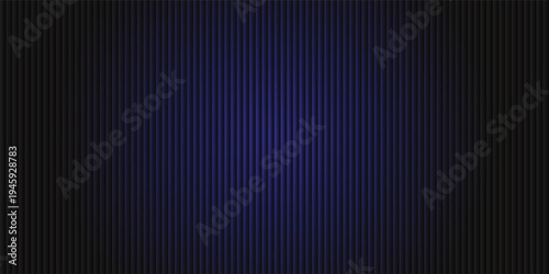 Dark Blue and Black Striped Gradient Background Vector Illustration with Vertical Lines and Subtle Light Effect for Modern Design
