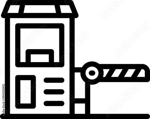 toll road line icon. Clean and minimalist vector icon for websites, mobile apps, presentations, and logos. Fully scalable and customizable for any project.