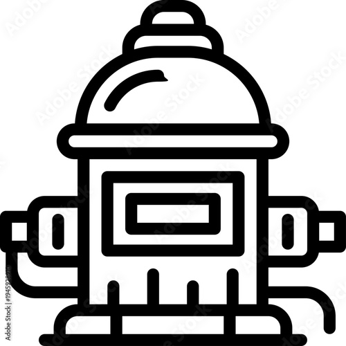 hydrant line icon. Clean and minimalist vector icon for websites, mobile apps, presentations, and logos. Fully scalable and customizable for any project.